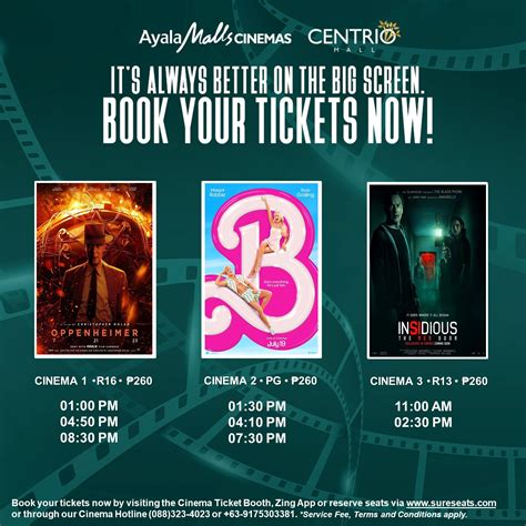 centrio movie schedule